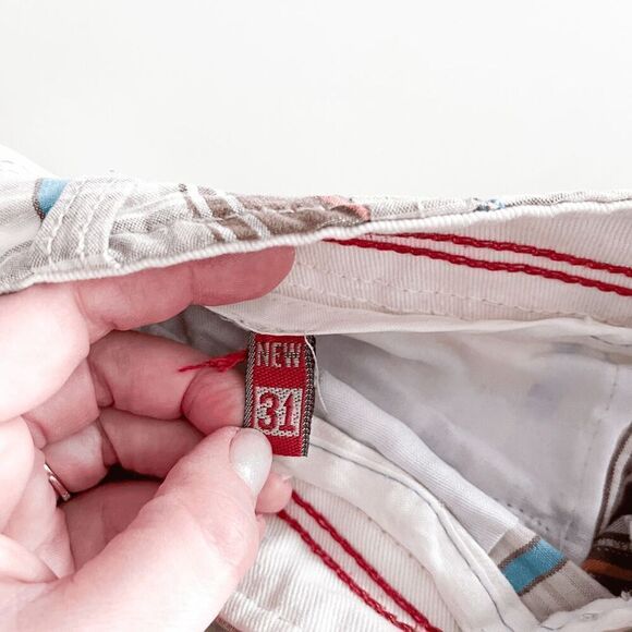 Levi's Mens Shorts Authentic Red Tab Plaid Pattern Zip Casual Multicolored Sz 31 - Picture 4 of 9